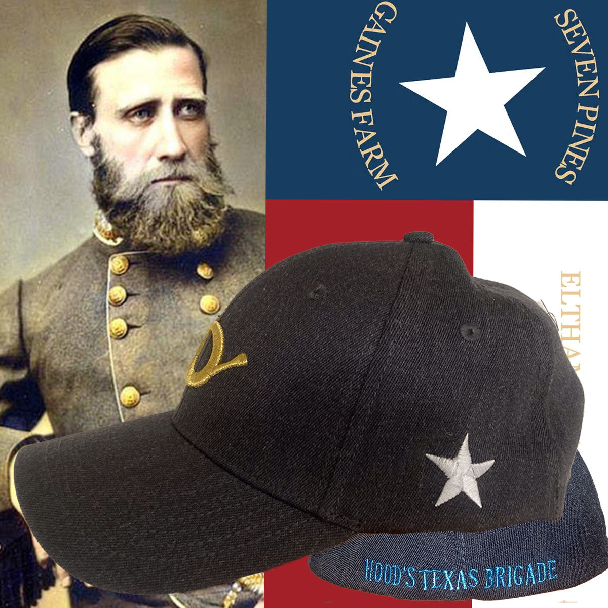 Hood’s Texas Brigade Premium Wool Blend Flex Fit Cap