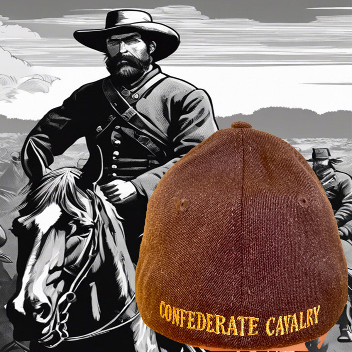 Confederate Cavalry Premium Wool Blend Flex Fit Cap – Historical Caps