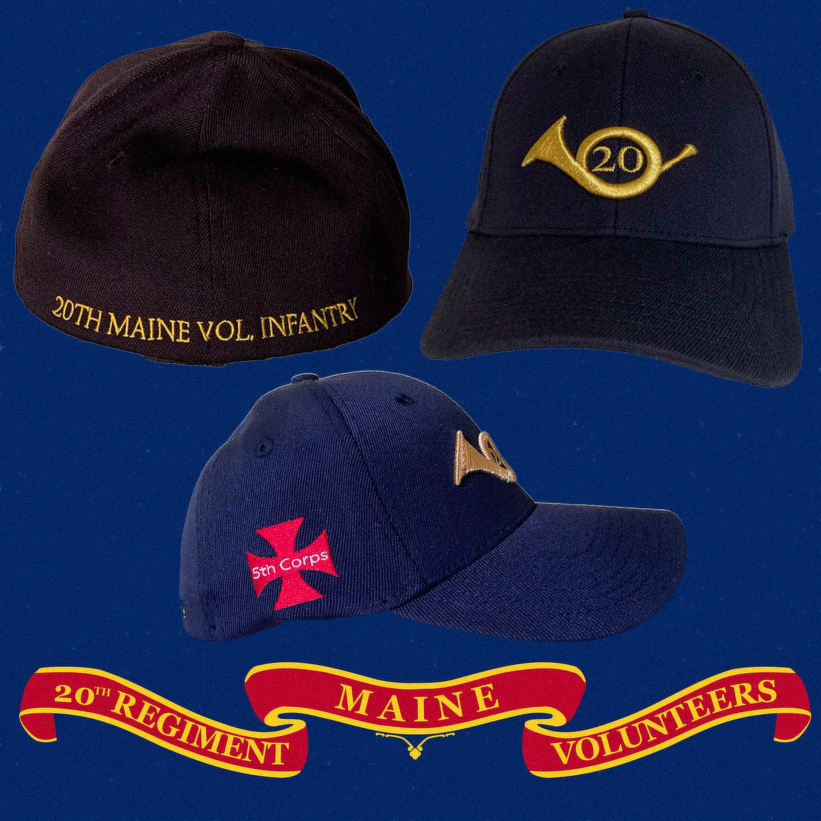 20th Maine Vol. Infantry Wool Blend Flex Fit Baseball Cap